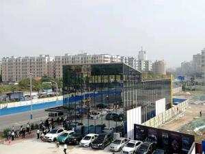 China Painting / Galvanizing Prefabricated Steel Frame Buildings For Exhibition Hall factory