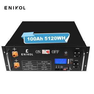 China 24V 200Ah Lithium Iron Battery Pack Rack Mounted Solar Lifepo4 48V 100ah Battery factory