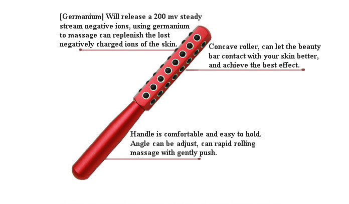 40 Grains Germanium Beauty Roller , Facial Beauty Roller With ON / OFF Switch