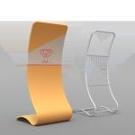 72dpi JPG Curved Snake Tension Fabric Stand Stretch Fabric Banner Display 200cm