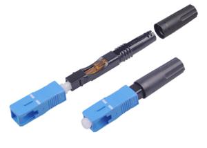 China SC / UPC Fiber Optic Connectors Blue Color 10N Clad Strength 50N Tension factory