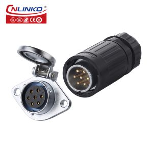 Cnlinko 3 4 5 7 9 12 Pin Push Pull Circular IP68 Waterproof M20 Plug Socket Connector for for Solar Energy Systems