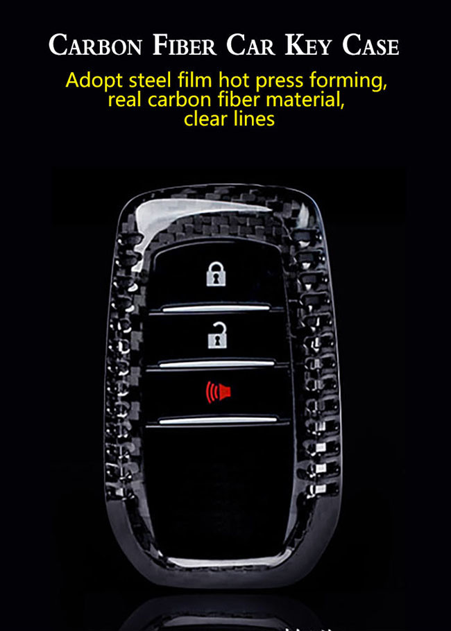 Alphard Black Anti Scratch Carbon Fiber Car Key Case
