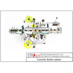 High Precision Double Sides Juice Bottle Labeling Machine With Advanced