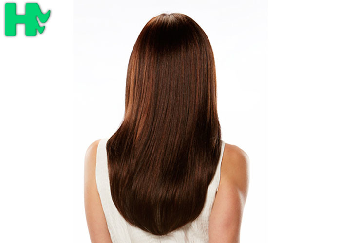 Charming Centre Parting Long Synthetic Wigs Silky Straight Light Brown Wig