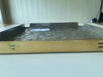 Wood Grain Aluminum Metal Ceiling 300x300x25mm Stainless Steel Ripple Clip In