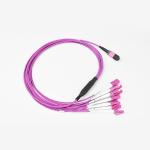OM4 MMF MPO Fiber Optic Patch Cord Breakout Cable Female Female Connector Type B