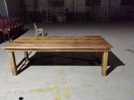 Wholesales Banquet Hotel Home Foldable Solid Pine Wood Farm Table and Bench in