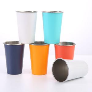 China 260/350/400/500/600ML Outdoor Stainless Steel Camping Mug Single Wall Custom Printed Stainless Steel Beer Mug Lightweight Customized Drop Proof factory