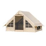 Outdoor Camping Inflatable House Tent Canvas or Oxford Family Part Tents for 3-4