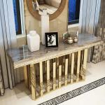 Wholesale Stainless Steel Console Tables With Premium Marble Tops
