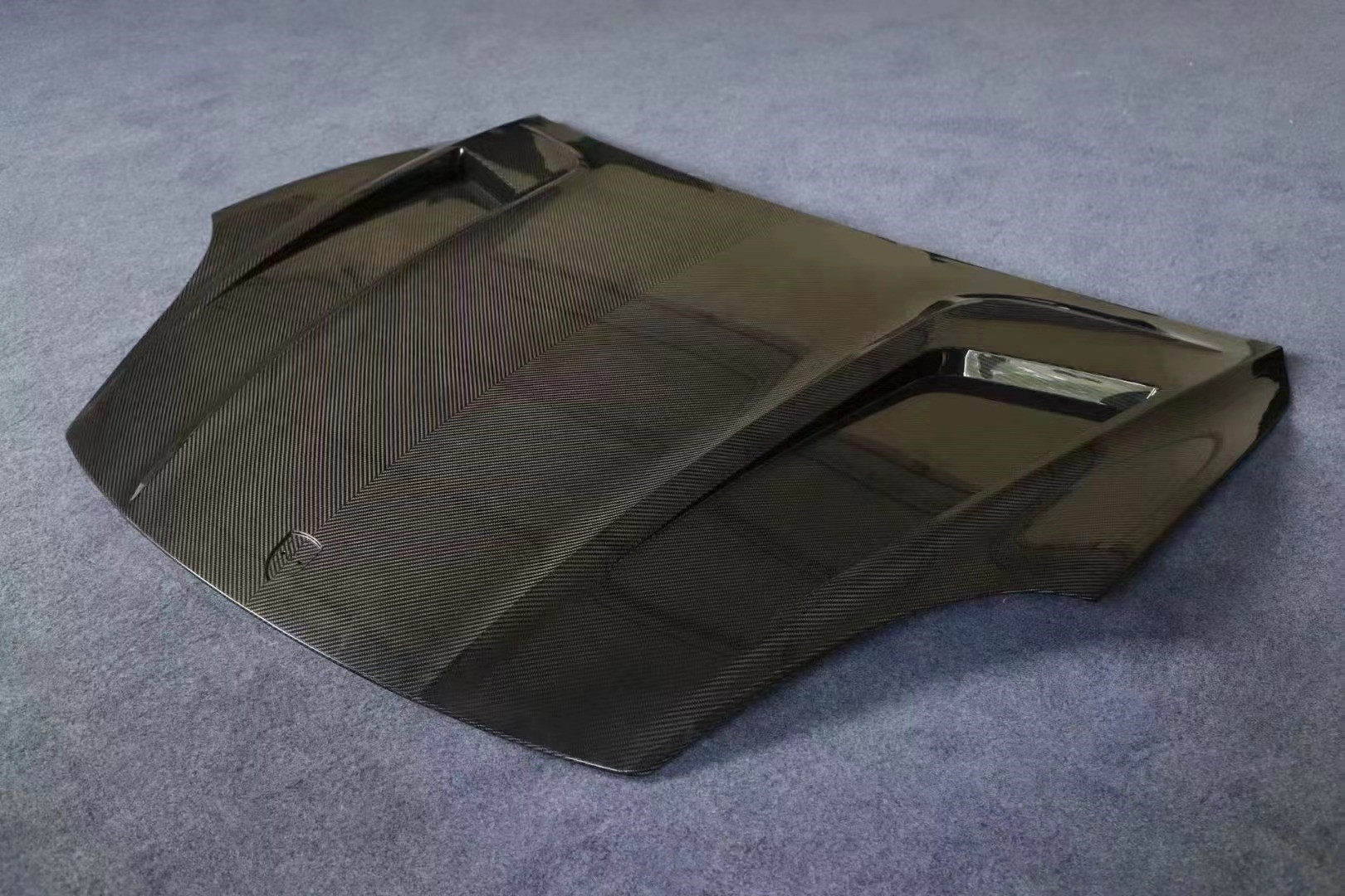2019 Black Porsche Cayenne Body Kit TH Style Hood Engine Cover Dry Carbon Fiber