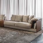 Leatherette 0.8m Modern Living Room Sectional Sofas , Pine Contemporary Leather