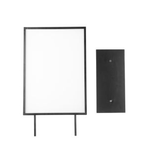 Black Countertop Frame Displays A4 Graphics Metal Poster Holder On Table