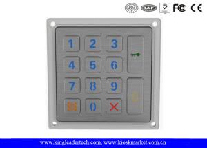 China Silver 14 Keys Backlit Metal Keypad IP65 Waterproof Keypad 4x4 Datasheet on sale
