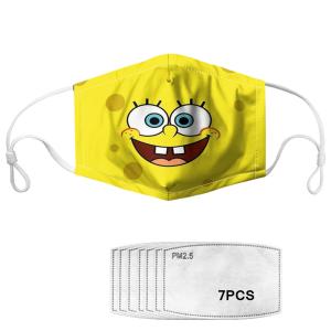 China SpongeBob Printed Kids Washable Cloth Face Mask factory
