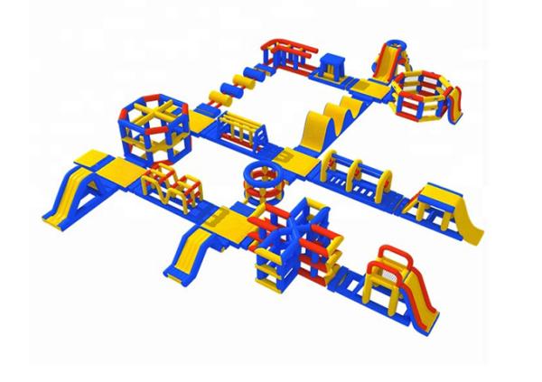 0.9mm Plato PVC Tarpaulin Giant Inflatable Water Park Games , Sport Park 35