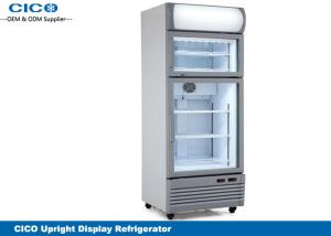 China Full Glass Compact Upright Refrigerator Digital Temp Control ODM Service factory