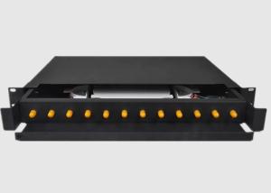 China ST Pigtail 50/125 1U 12 Port Fiber Optic Patch Panel factory