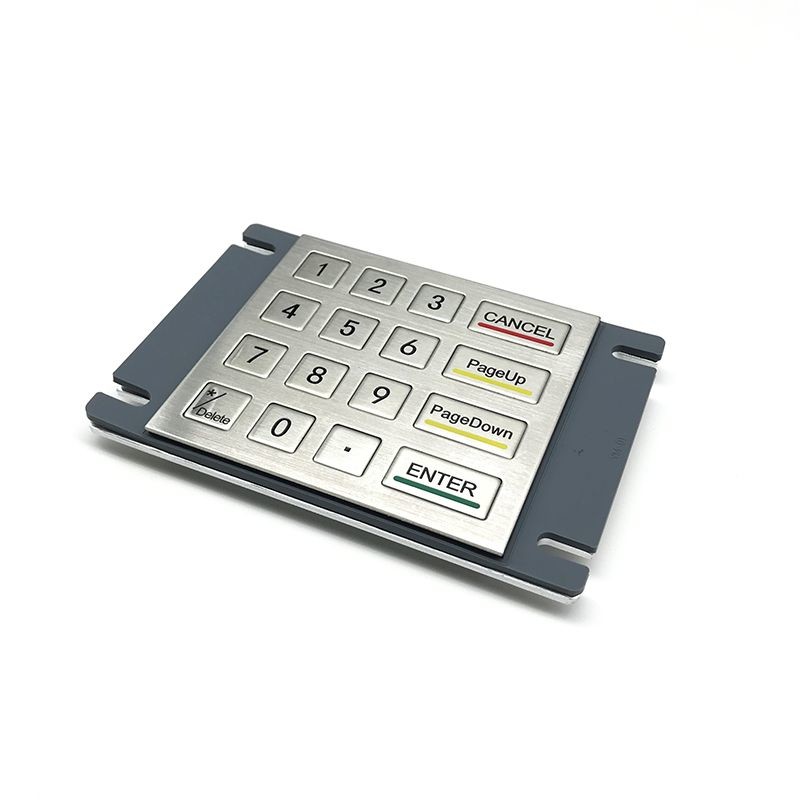 IP65/IK07 16 Keys Metal KeyPad Waterproof Dustproof Industial Keypad outdoor Rear Panel Mounted -40℃