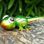 Animal Metal Lizard Yard Art Outdoor Decor Creative Design Multicolor