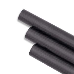 China OD 32mm 100% Roll Wrapped Carbon Fiber Tube 3K Plain Matte factory