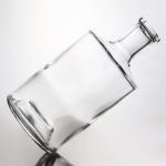 Clear or Customized Round Shaped 750ml 1000ml Glass Bottle With Wood Cork for