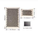 63.5*38.1*2.5cm High Stretchable Gray Massage Acupressure Yoga Mat With Spikes