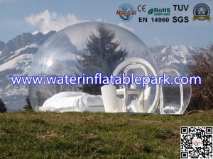 China 1.0mm Clear PVC Inflatable Lawn Bubble Tent For Family Rest Sleep factory