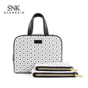 China Women Big Capacity PU Leather Cosmetic Makeup Travel Bag factory
