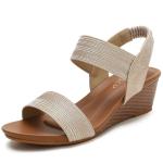 BS043 Sandals Women2020 Summer New Sandals Casual Fashion Word Belt Mid-Slope