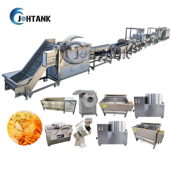 SS304 Fully Automatic Frozen French Fries Making Machine Potato Chips Production