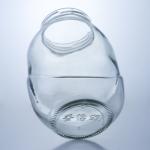 Clear Round Glass Jar for Decal Surface Handling in Food Grade Production