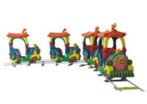 China Children Playground Kids Ride On Train With Track Anti - UV For 3-12 Age factory