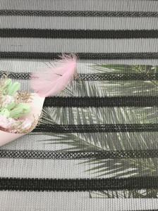 China Striped Pleated Lace Fabric Structured tulle factory
