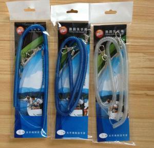 China Single opp packing for each fishing coil lanyard popular fishing leash accessory for safe factory