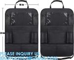 Car Backseat Organizer With Table Holder, Storage Pockets Seat Back Protectors