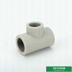 Casting Ppr Pipe Fittings Green Color , Iso9001 2005 Approval Ppr Reducing Tee