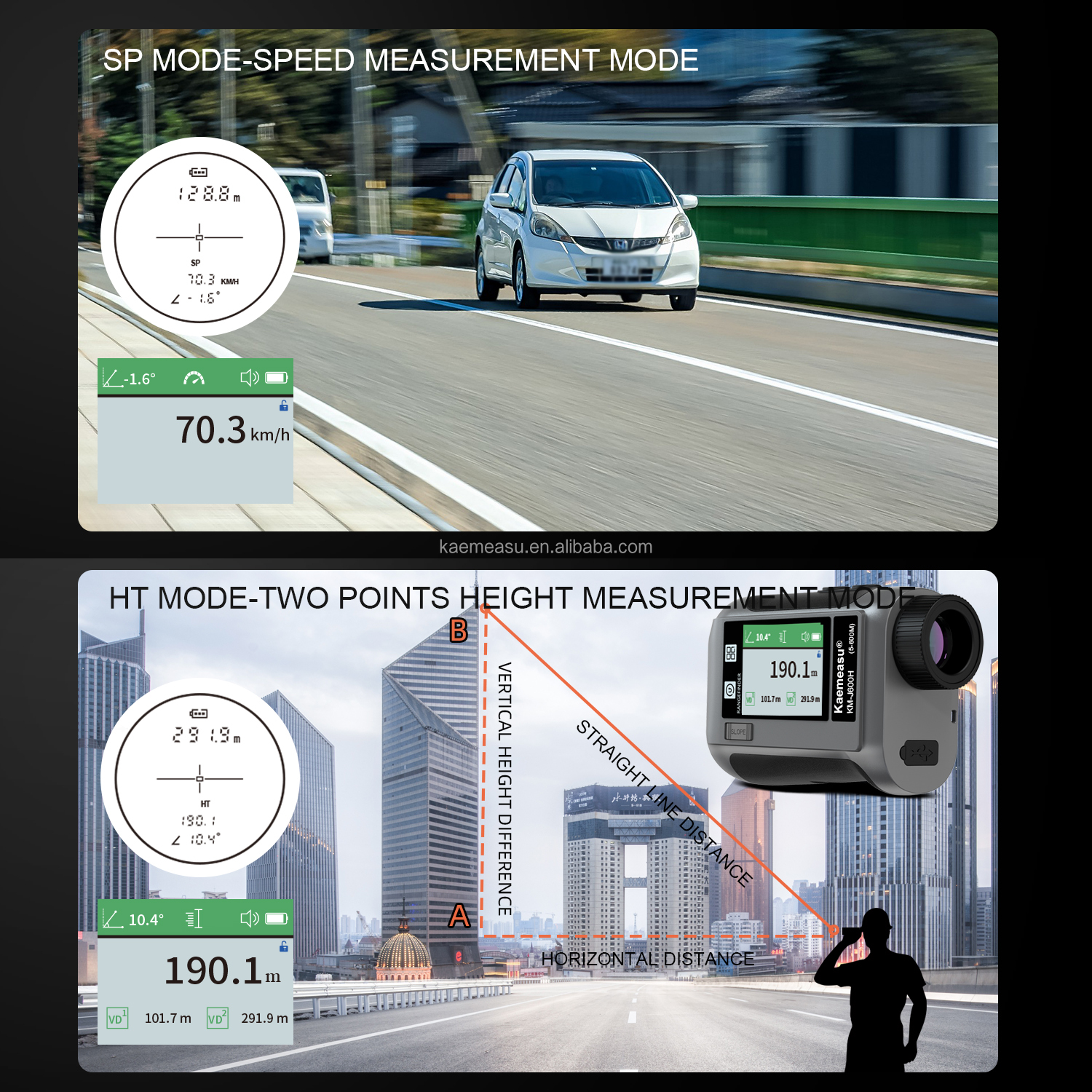OEM/ODM Intelligent voice Golf laser rangefinders with LCD screen outdoor sport telescope 1200m