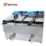 6.6kw Commercial Kitchen Cooking Equipment Electric Double Tank Fryer