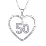 YASVITTI Custom Fashion 925 Sterling Silver Heart Necklace Number 50 and 30