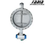 Pneumatic Control Flange Butterfly Valve Flange End