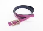ashion Lady Waist Genuine Leather Rhinestone Belt with Diamond Buckle
