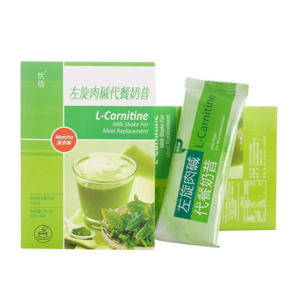 Matcha Flavor Meal Replacement Products , L- Carnitine Weight Loss Shakes For