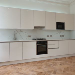 White High Gloss Cupboard Acrylic Kitchen Cabinet Modern Modular