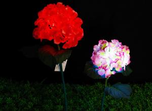 China New outdoor Emulation hydrangea lights decorative lamp scenic lawn decorative landscape lamp factory