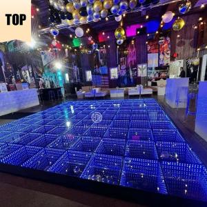 China Hot Sale Interactive 3D Mirror 20*20ft LED Dance Floor Stage Lights For Party Lights Dj Holiday Wireless Christmas Decor factory