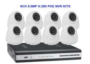 China 8CH 5.0MP H.265 POE NVR KITS With Dome IP IR Camera factory