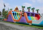 Colorful Commercial Inflatable Obstacle Course Automatic Cutting Sewing High
