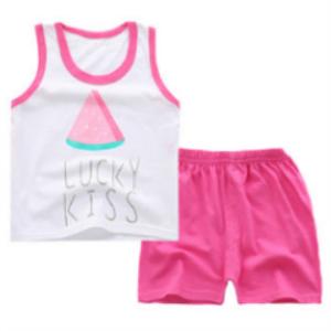 China Random combination wholesale Multiple patterns sleeveless boy set clothing factory